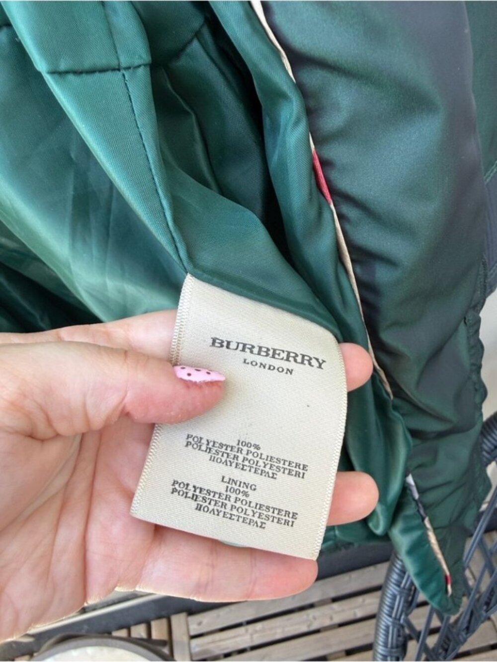 Burberry Green Lightweight Women’s Coat - Picture 5 of 8